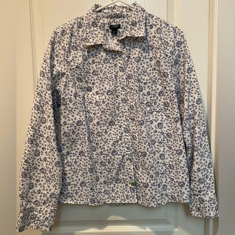 J. Crew Slim-fit Button Front in Blue China Rose Liberty® Fabric